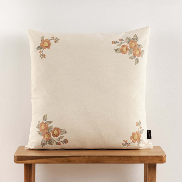 Housse de coussin 100 % coton 50x50 cm Aldaia A