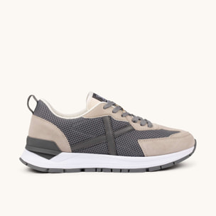 Sneakers Retro Running Gris y Beige | MUNICH VERSATILE 31