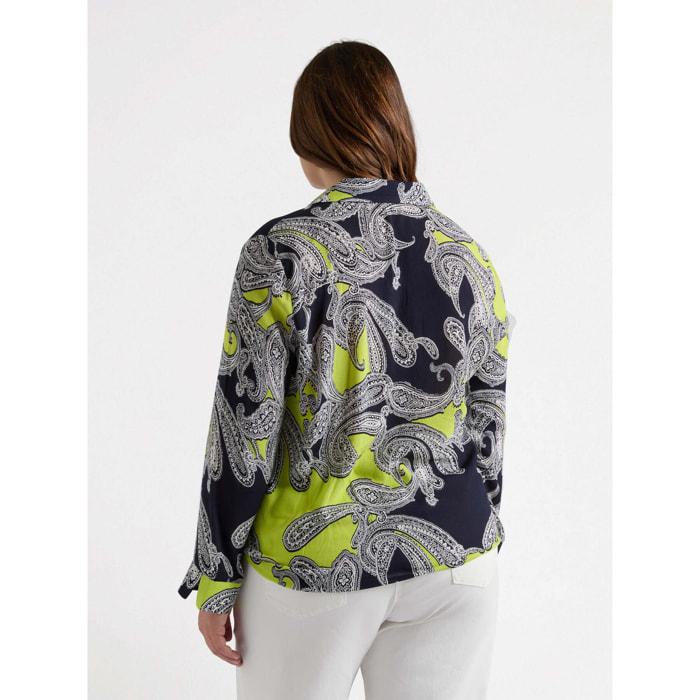 Fiorella Rubino - Camicia dalla stampa bandana - Nero