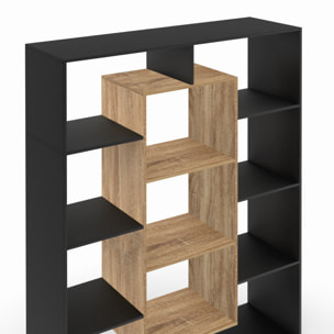 Etagère bibliothèque Paulette bois et noire