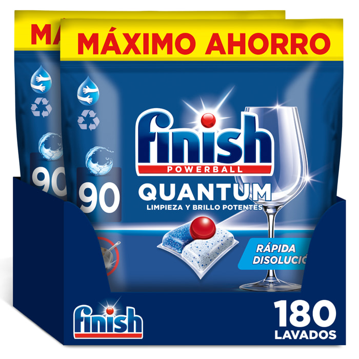 Finish Quantum pastillas para lavavajillas 180 unidades