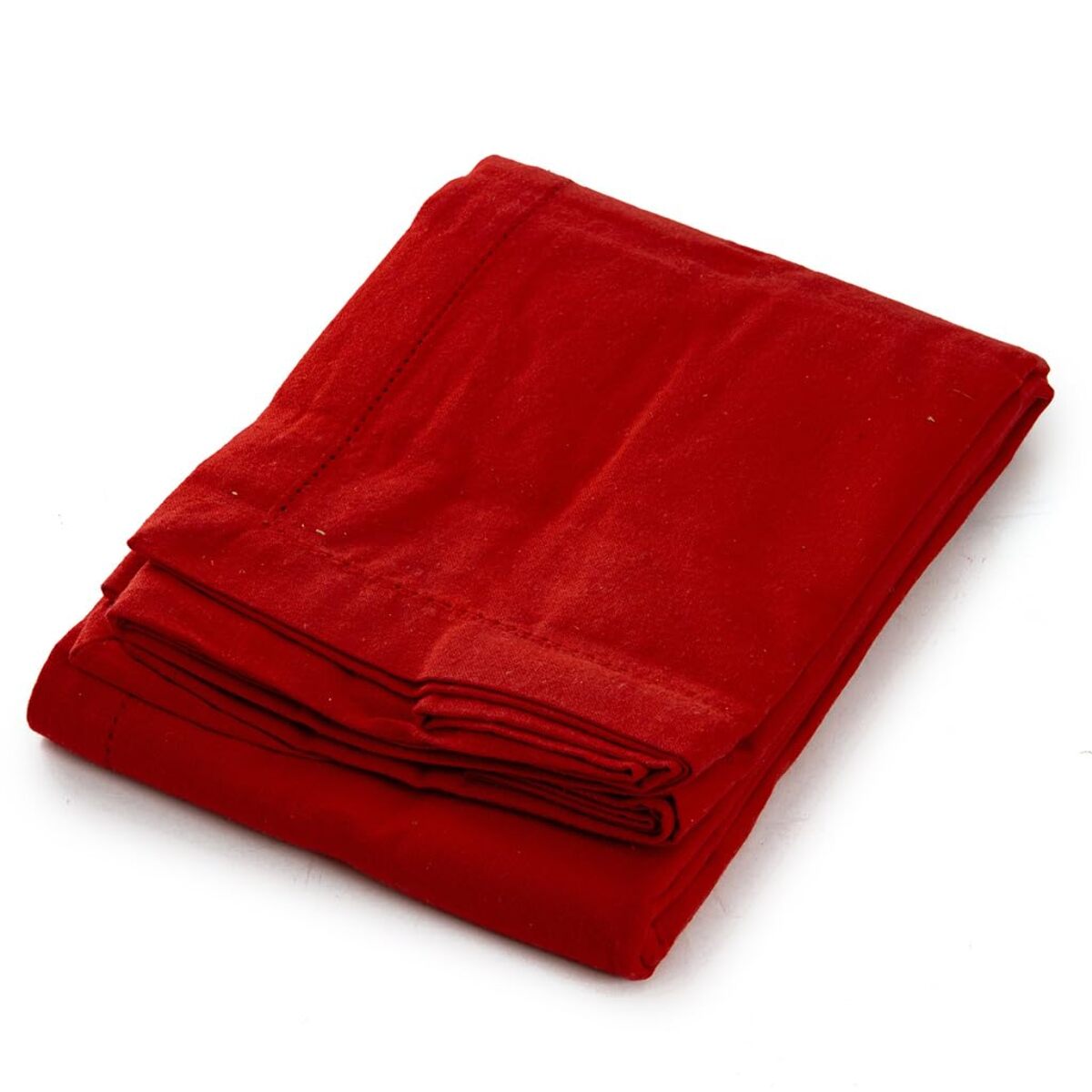 Tovaglia ajour in cotone - ROSSO