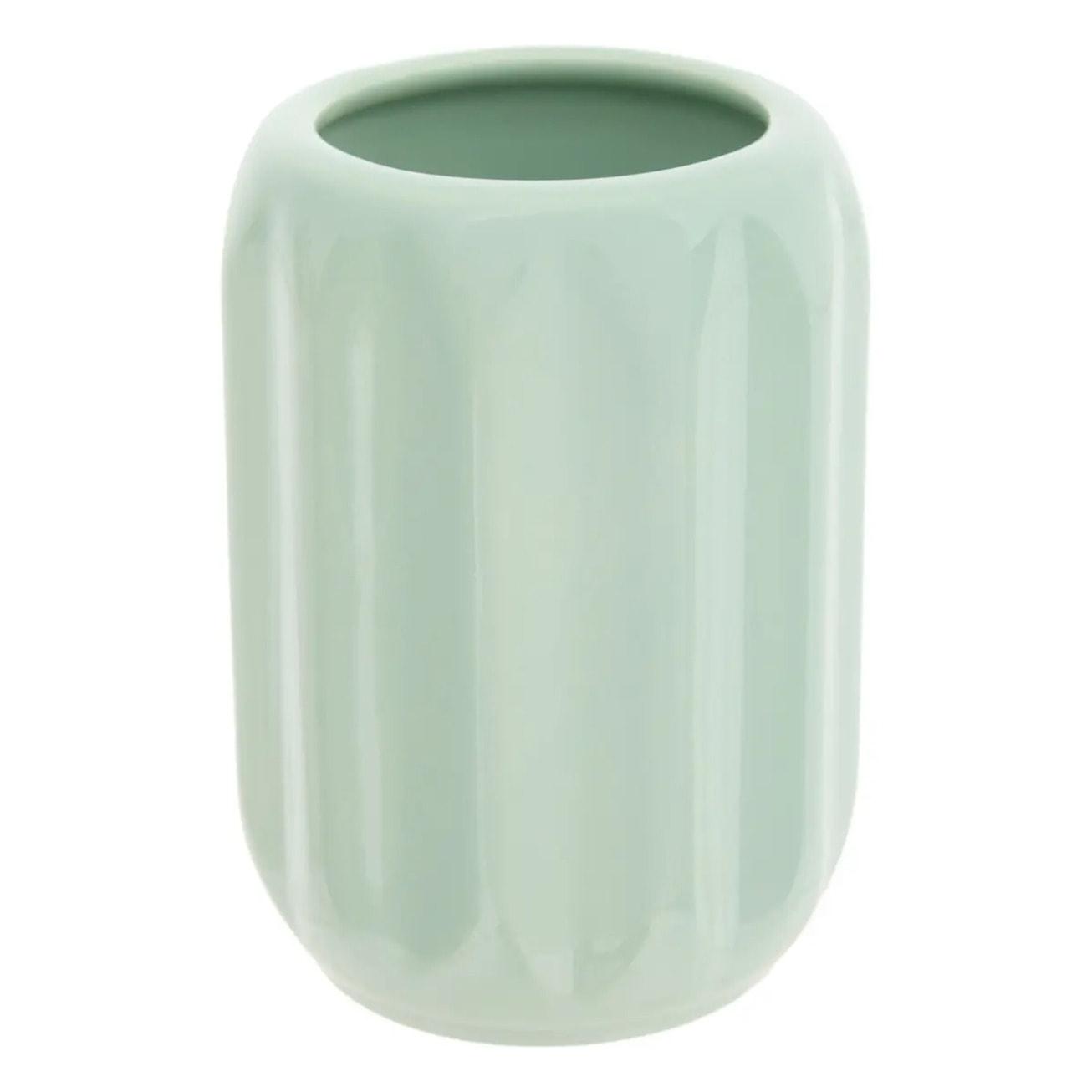 Porte-brosse à dents Colorama en céramique D.8xH.12cm vert céladon
