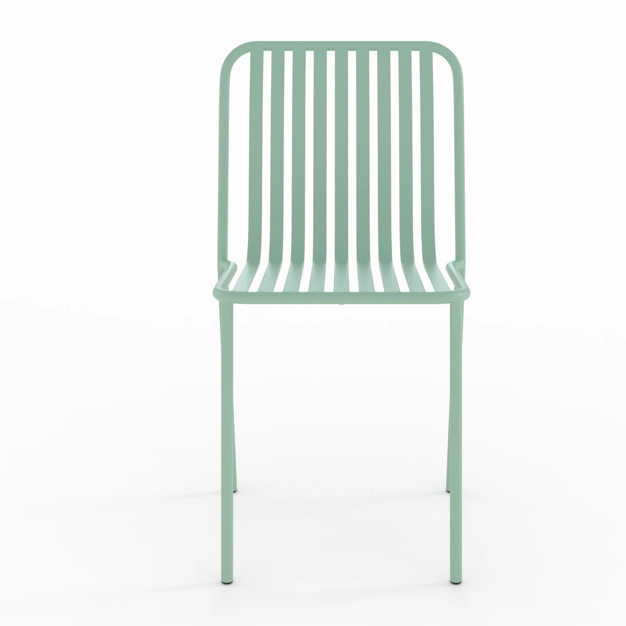 Table et chaises de jardin en métal vert 2 personnes - Yumi