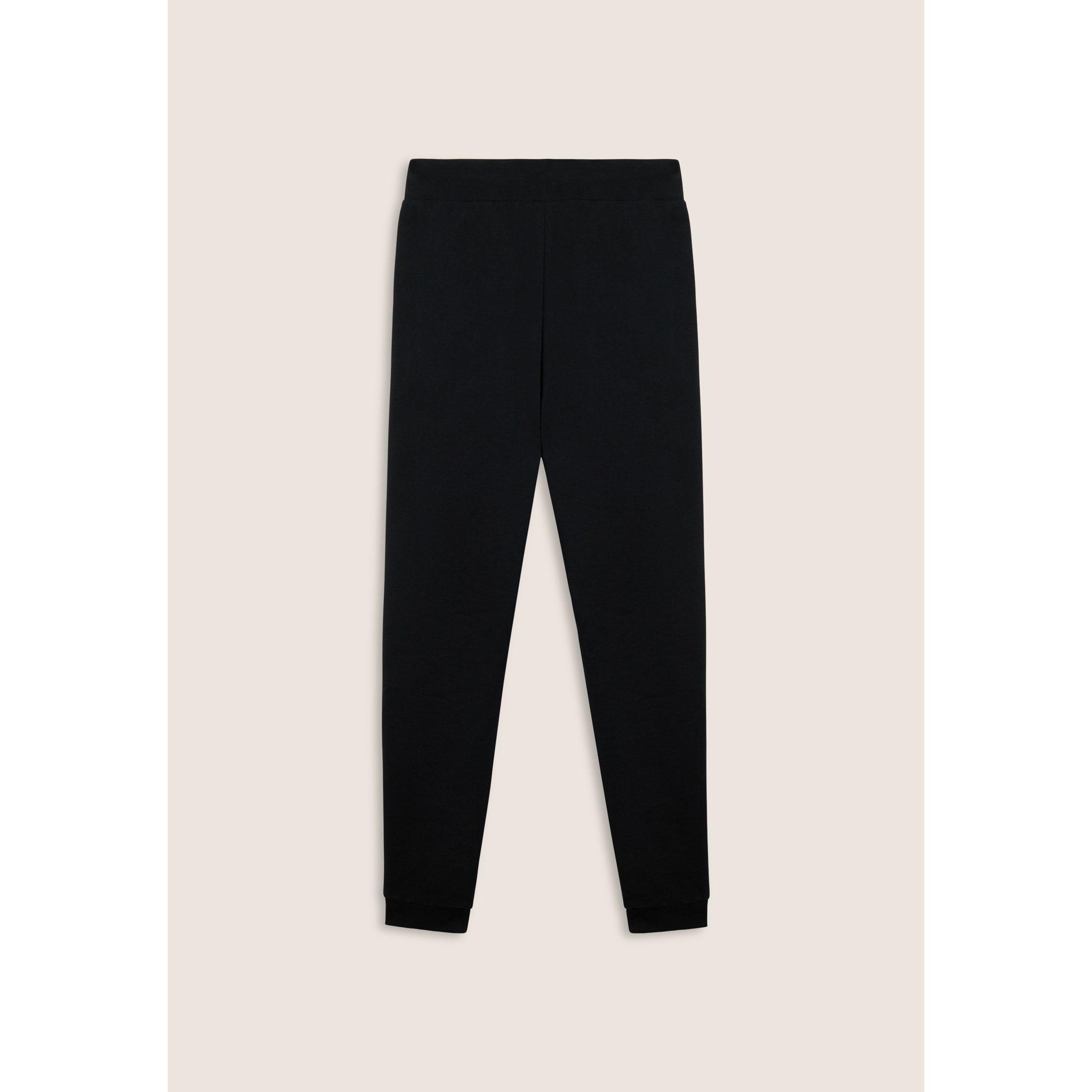 Pantaloni in felpa con fondo a polsino e dettagli rigati