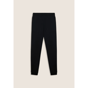 Pantaloni in felpa con fondo a polsino e dettagli rigati