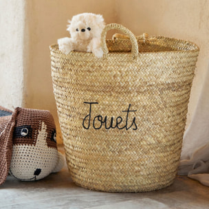 Grand panier naturel JOUETS XL - Noir