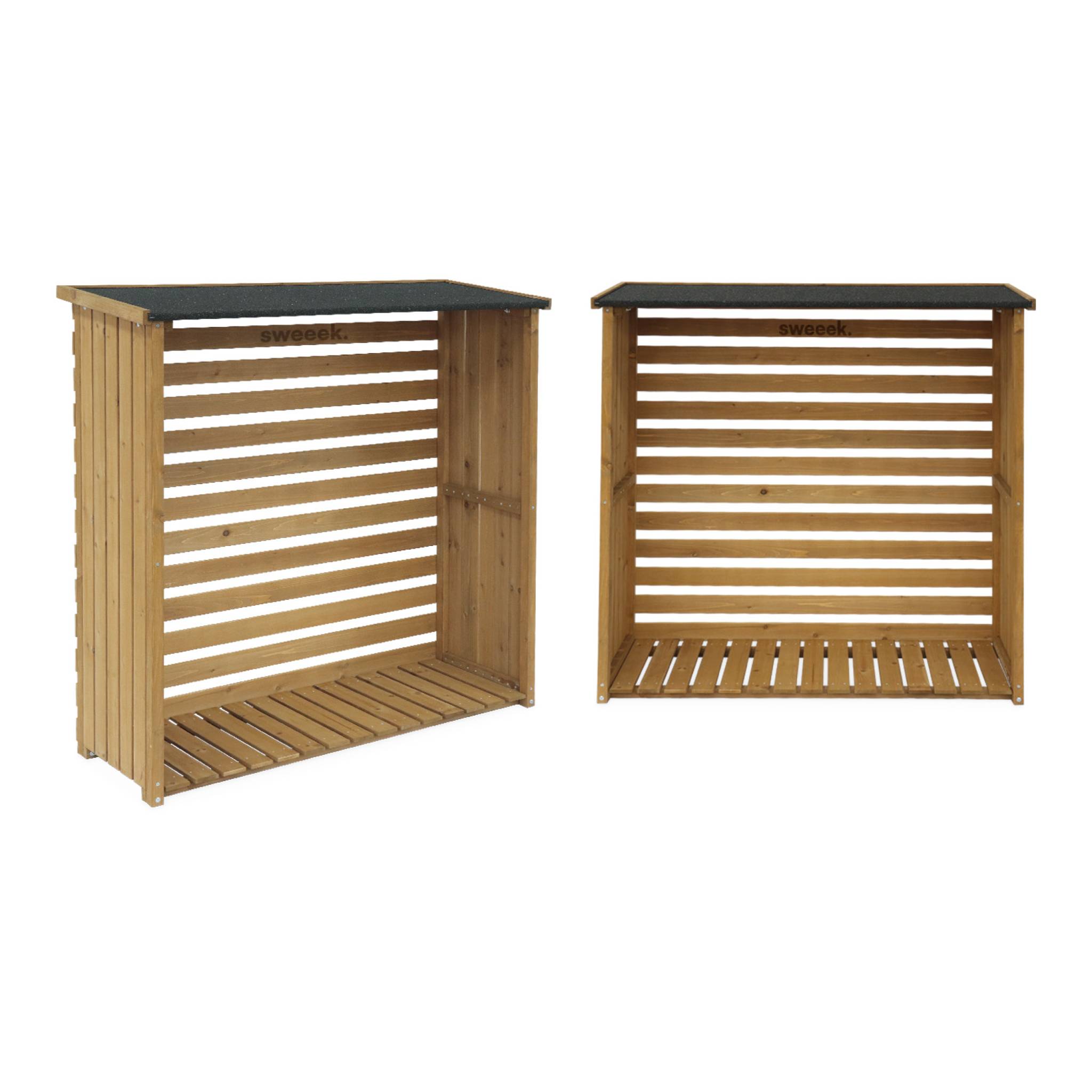 Abri bûches bois de sapin (lot de 2) MERISIER