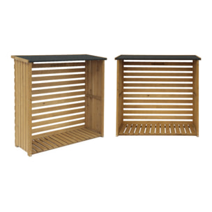 Abri bûches bois de sapin (lot de 2) MERISIER