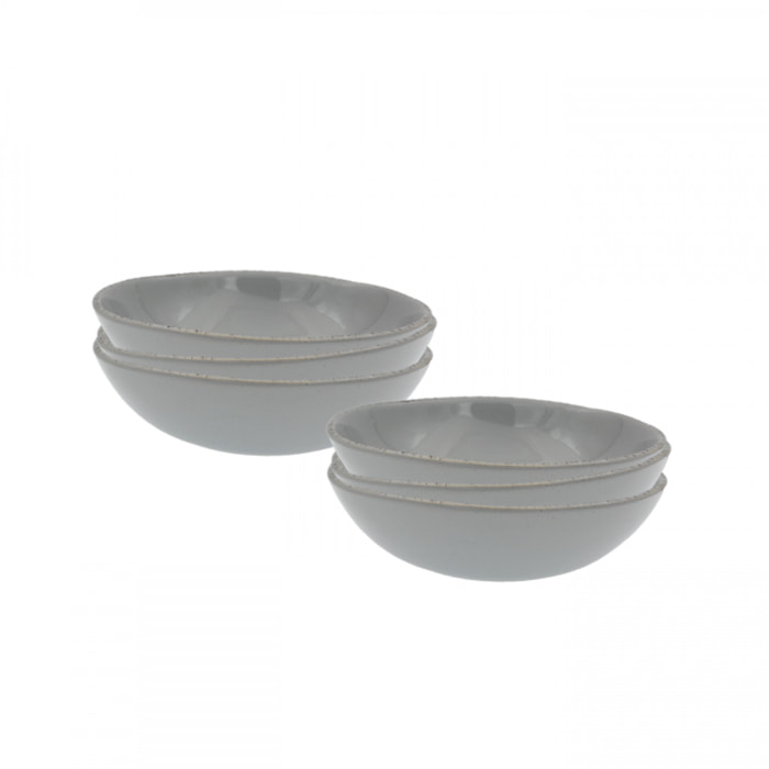Lot de 6 assiettes creuses, GALET