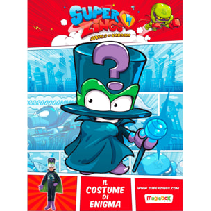 Costume Di Enigma Originale Superzings Nero Verde Viola Bambino