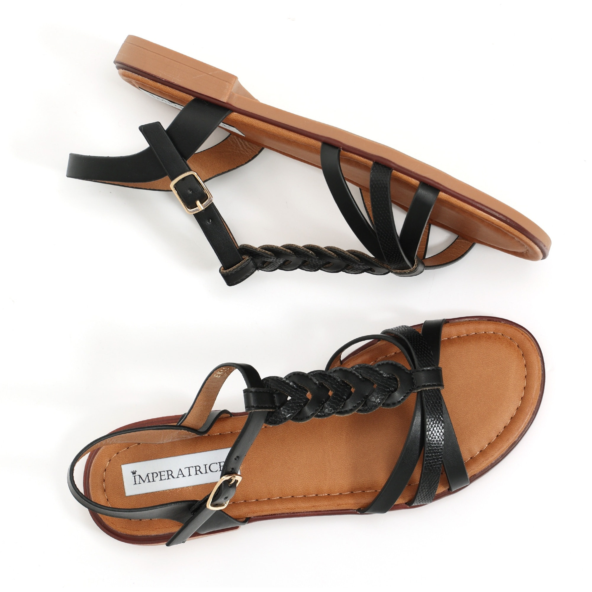 Sandali bassi in simil pelle