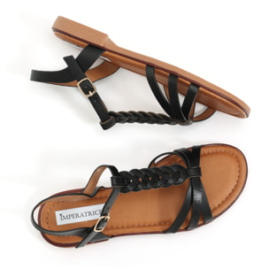 Sandali bassi in simil pelle