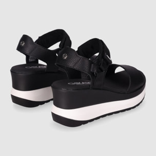 Sandalias - Negro - Tacón: 7 cm