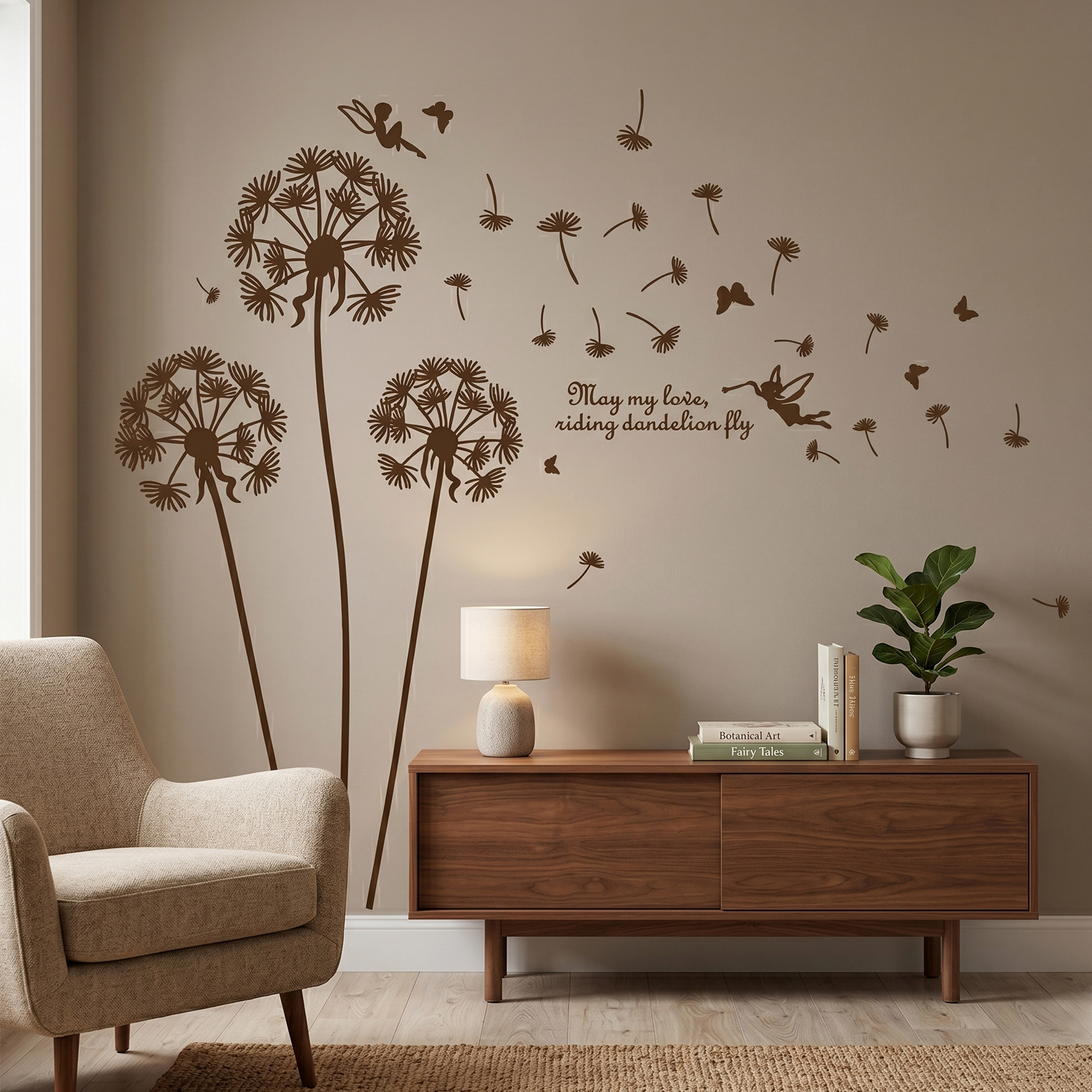 Stickers Muraux décoration adhésifs Pissenlits