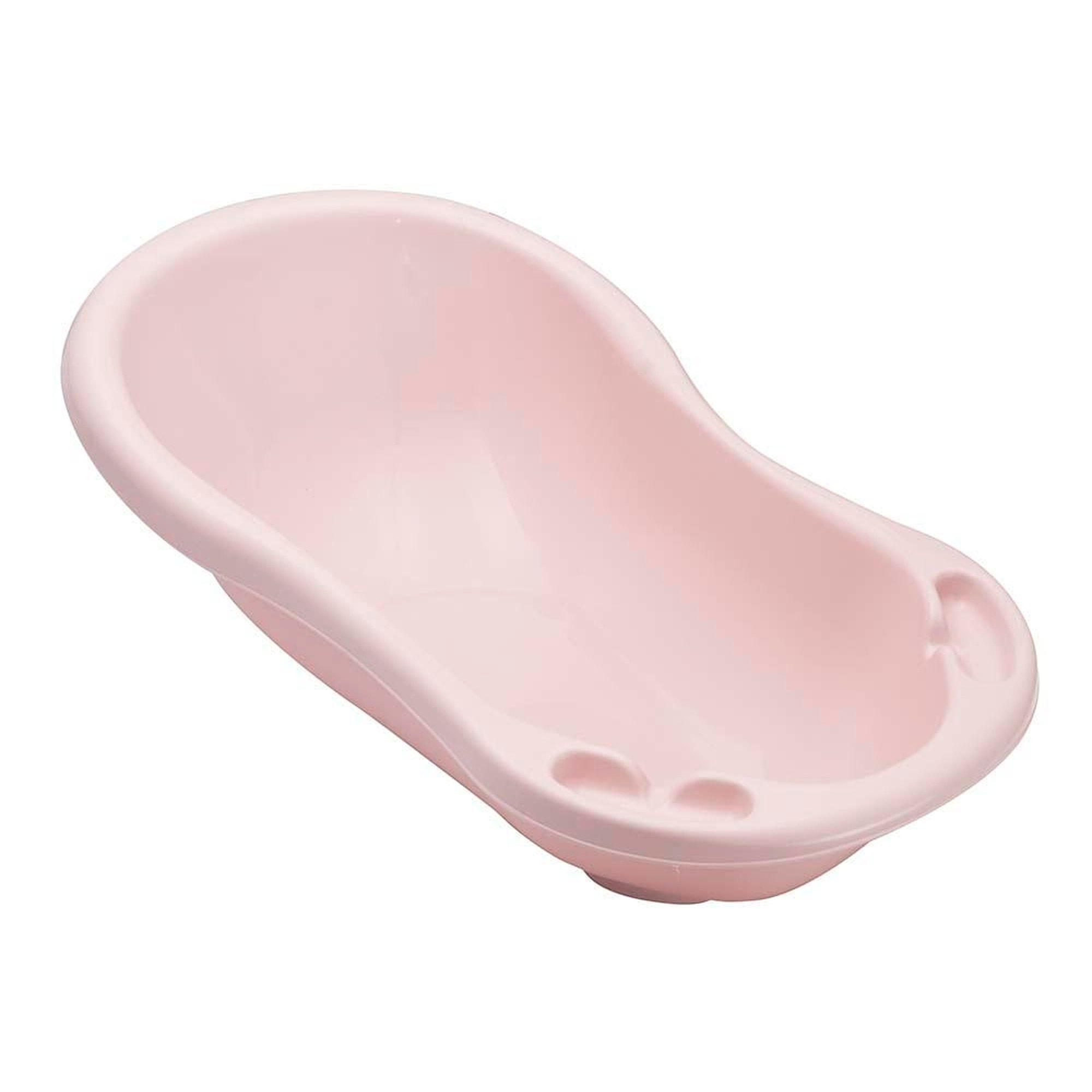 Bañera ergonómica con tapón, de 0 a 12 meses, 84 cm, rosa nórdico