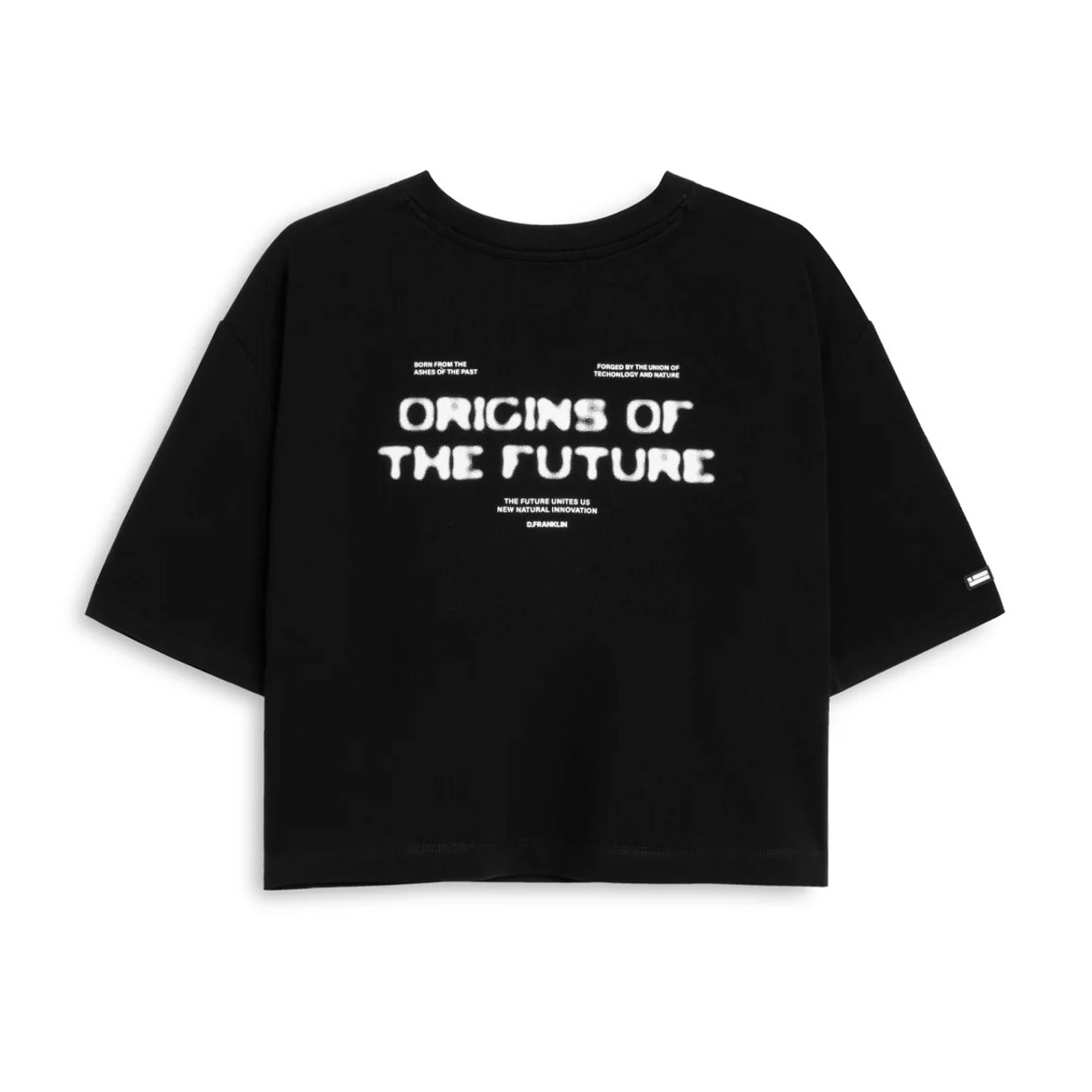 Camiseta Origins Cropped D.Frankin Negro / Blanco