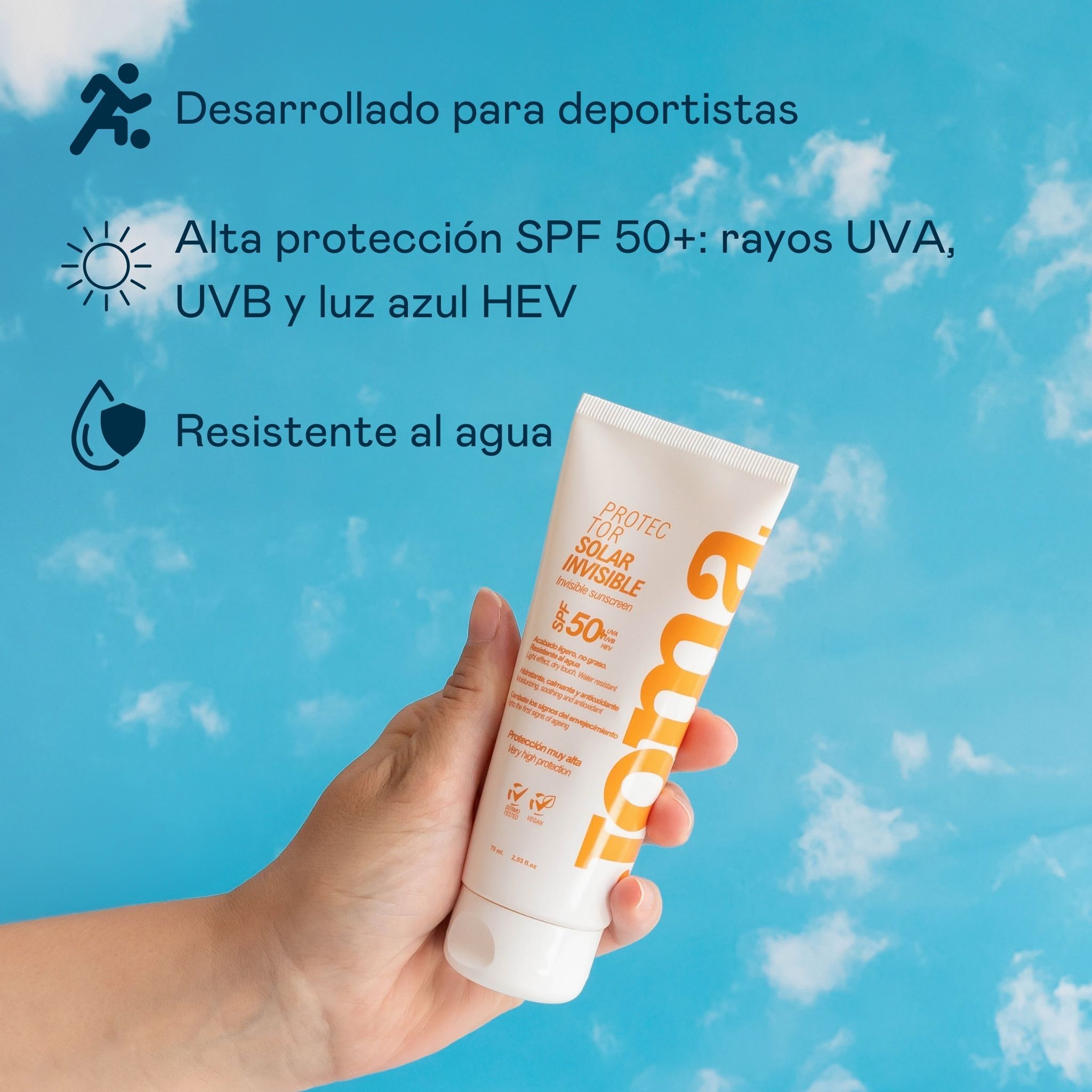 Valquer Serum solar Invisible Facial SPF 50+ - 75 ml