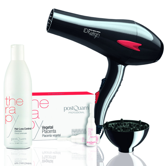 Kit capillaire anti-chute therapy avec sèche-cheveux professionnel gti2600 en cadeau