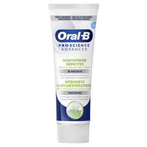4 Dentifrices Oral-B Soin Intense Gencives et BouclierAntibactérien Blancheur 75ml