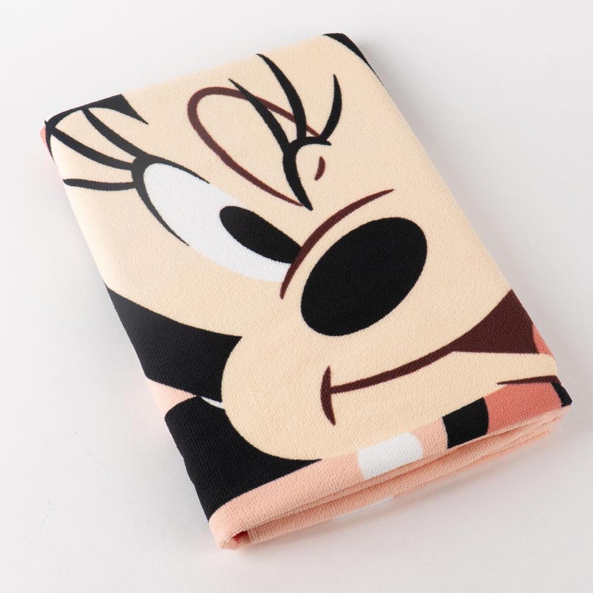 Toalla Microfibra de Minnie Mouse - 70x140x1 cm - Color:Coral