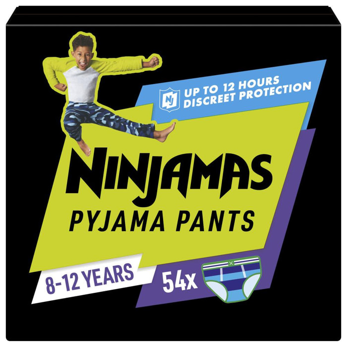 Ninjamas Pyjama Pants Garçon, 54 Sous-Vêtement De Nuit, 8-12 Ans, Paquet 1 Mois