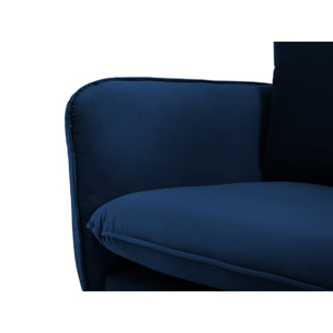 Fauteuil "Vienna" en velours bleu roi