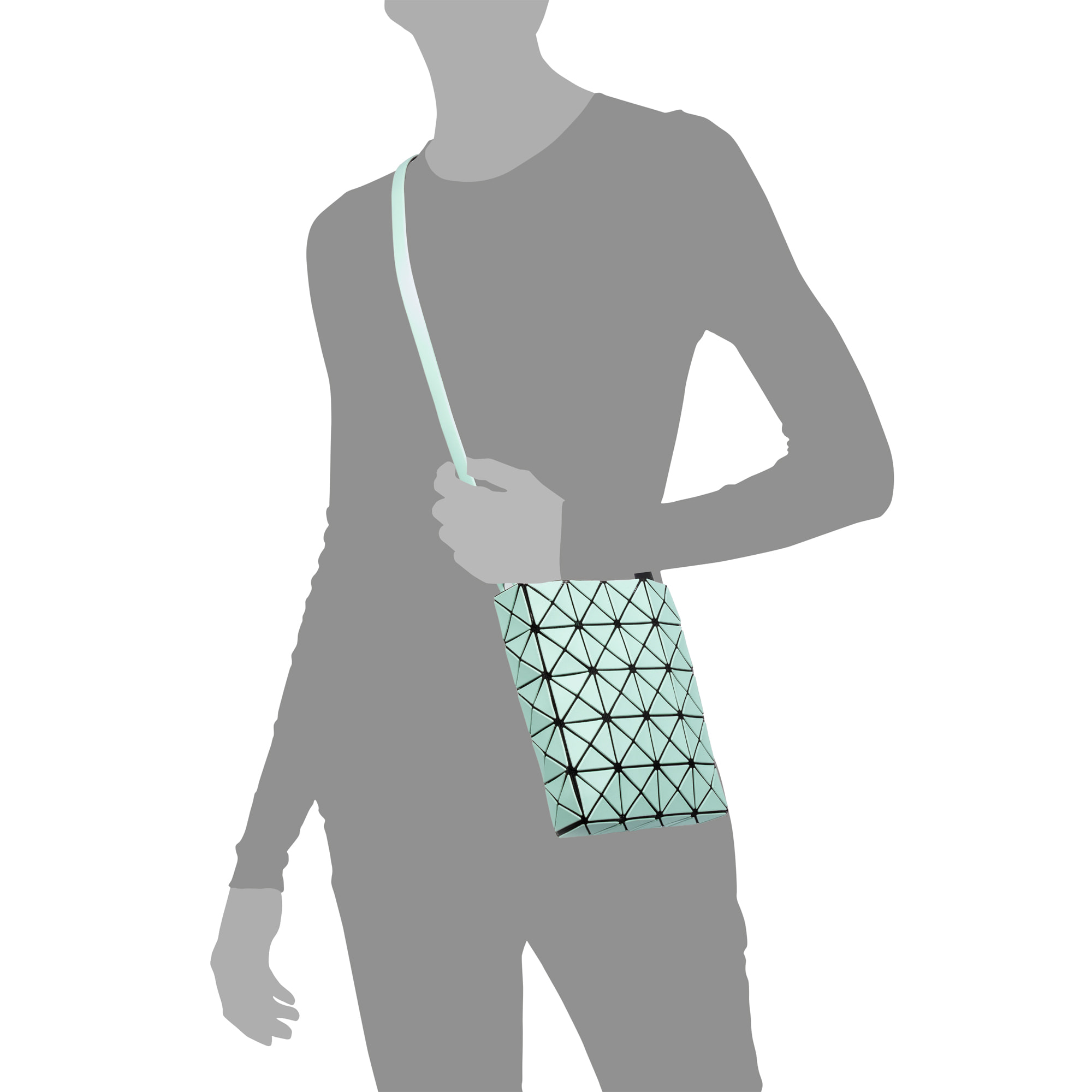 Aterno borsa a tracolla e a mano con design geometrico.