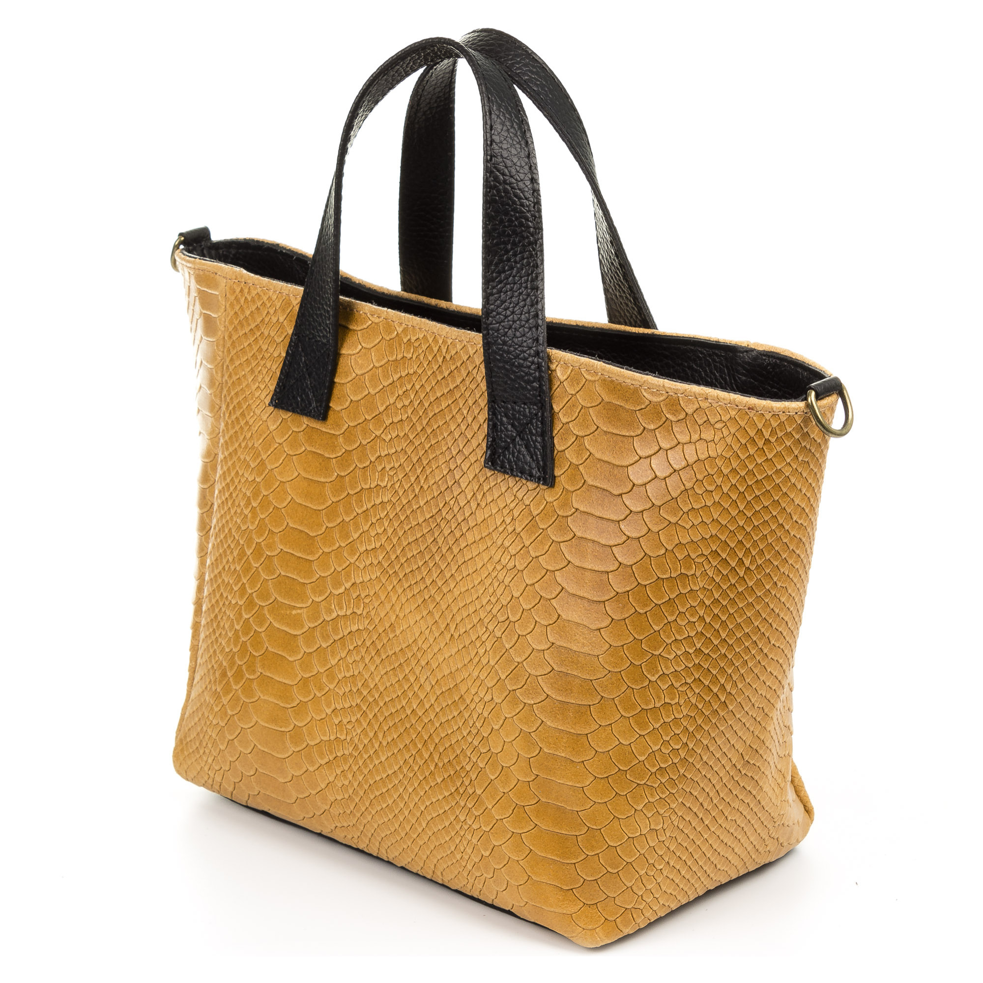 Cassandra Borsa tote Donna.Vera Pelle Camoscio Stampa Serpente