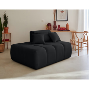 Caracas - canapé modulable d'angle droit - 4 places - en tissu - Noir