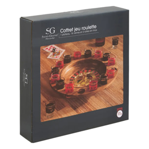 Jeu de roulette Jules ronde D.30cm 17 pièces rouge