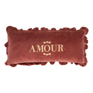 Coussin Mona rectangulaire 35x75cm rouge