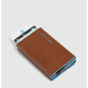 Piquadro Portafoglio compatto con portacarte automatico, porta monete e protezione RFID