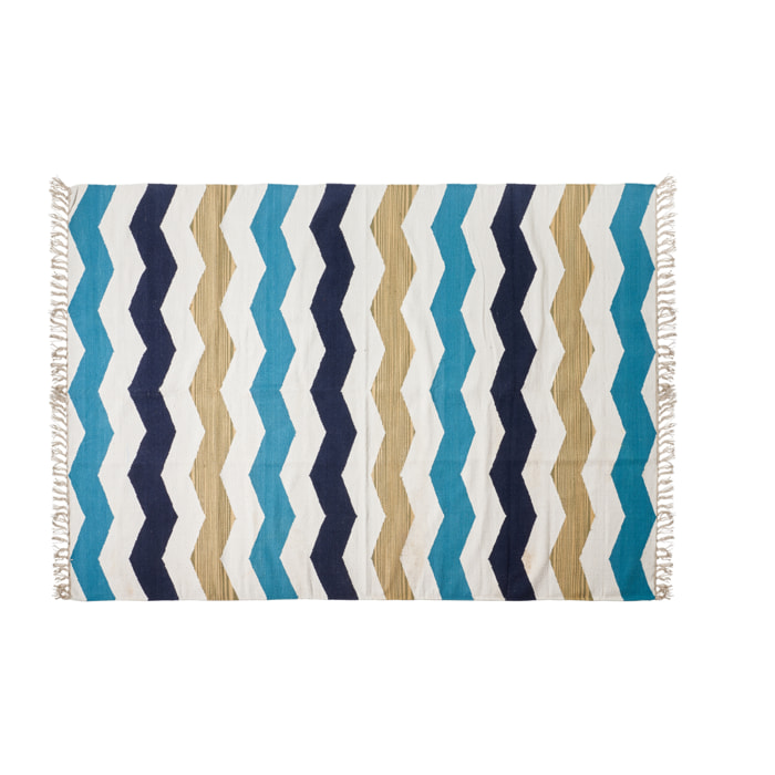 TAPPETO ZIG ZAG STRISCE COLORATE 140X200 - misura 140X200X2