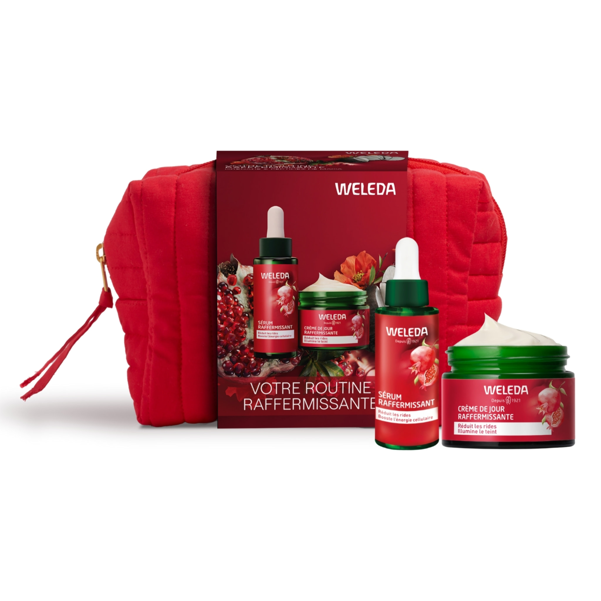 WELEDA - TROUSSE VISAGE GRENADE MACA : Crème de Jour + Sérum raffermissant - 40+30 ml