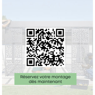 Carport voiture aluminium Blanc Trigano - LIBECCIO + 3 claustras