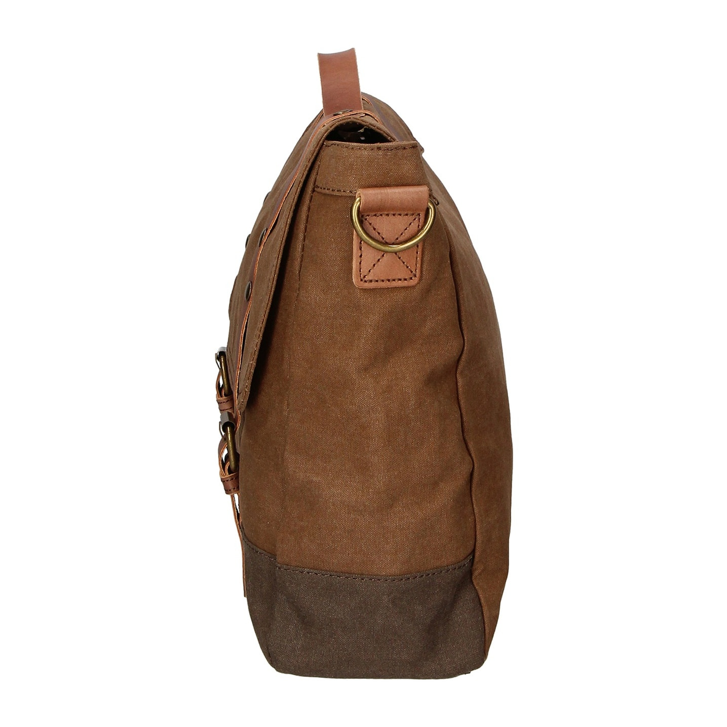 Borsa a mano unisex - Modello Minerva - Canvas e pelle - 30.0 x 40.0 x 12.0 cm