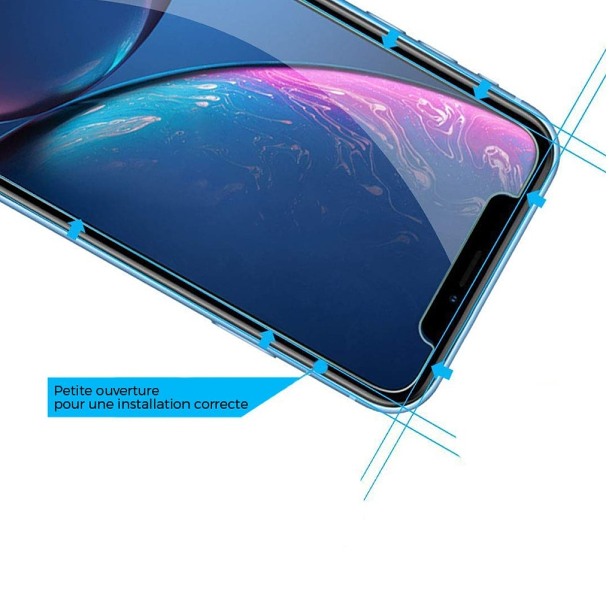 Lot de 3 Vitres iPhone 11 en verre trempé transparente