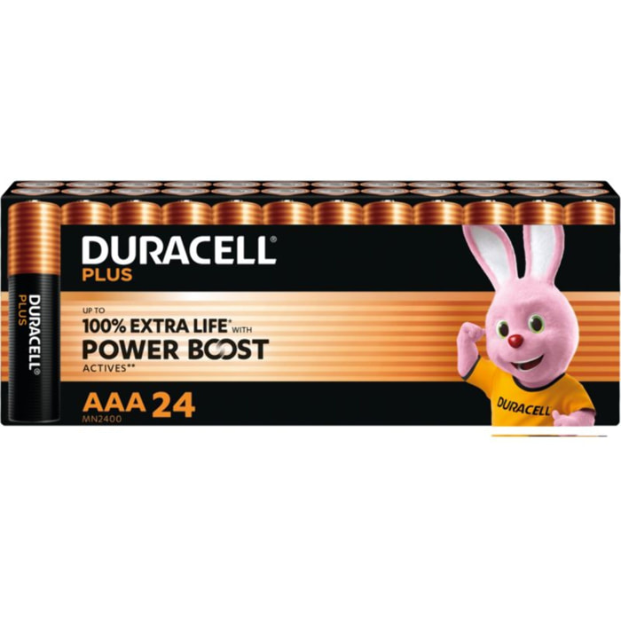 Pile DURACELL PLUS POWERBOOST AAA X24 PANIERE