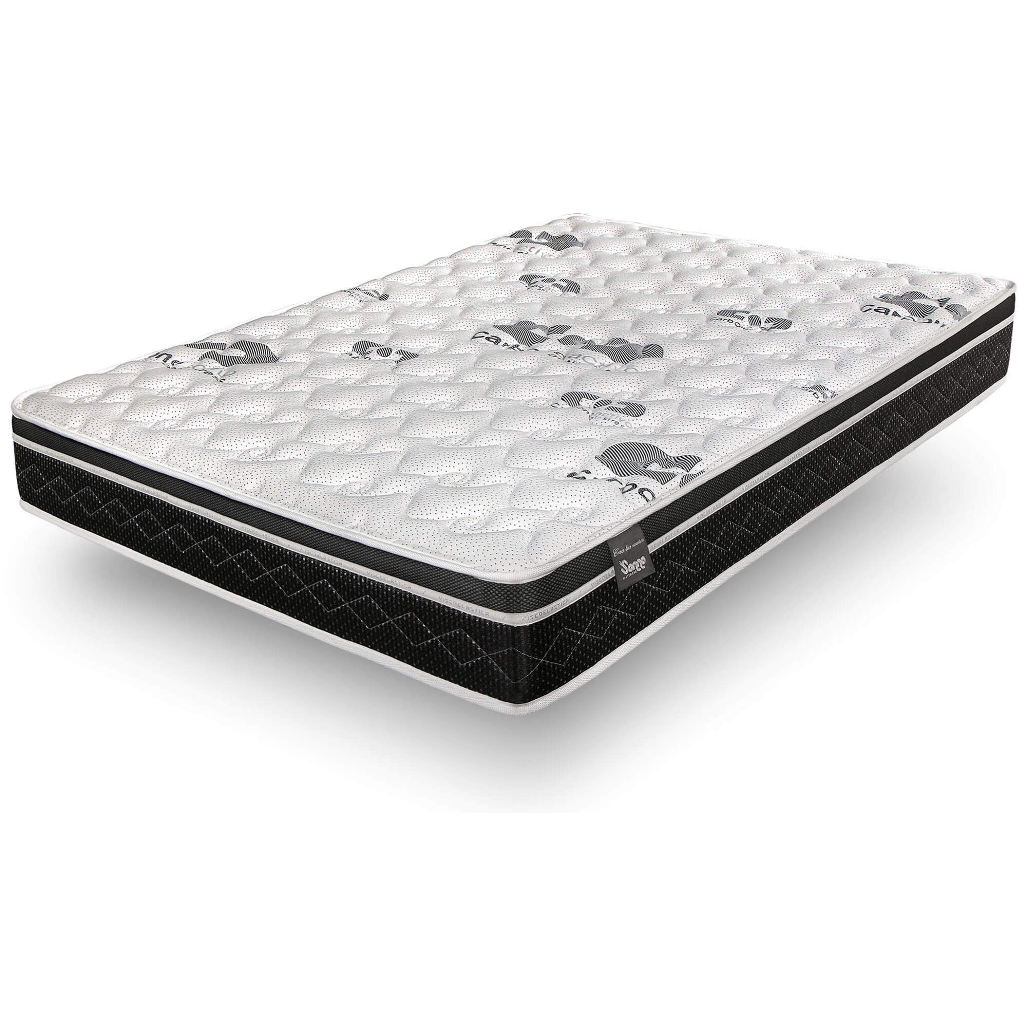 Colchón Viscoelástico HR Memory Carbono, Altura 24 cm