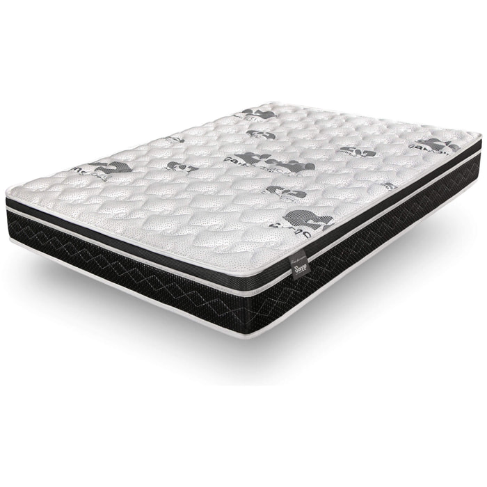 Colchón Viscoelástico HR Memory Carbono, Altura 24 cm