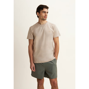 T-shirt Regular con Scollo girocollo e logo in tono colore