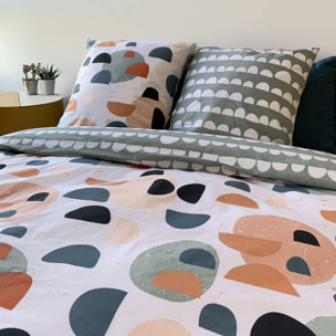 Parure Housse De Couette 3pcs 100% coton 57fils Pontino Reversible