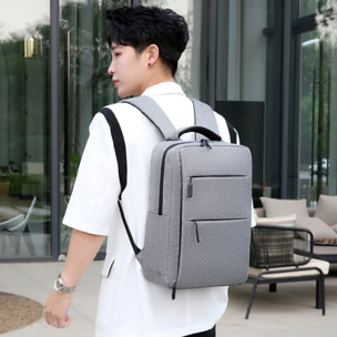 DAM Mochila para Laptop con interfaz de carga USB. 30x13x44 Cm. Color: Gris