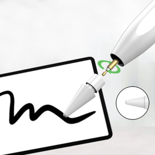 Penna a matita P7-L per iPad. Certificato MFI, con ricarica Lightning e assorbimento magnetico.