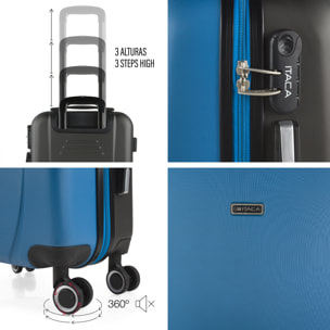 Maleta Cabina Itaca Tiber Azul-Antracita