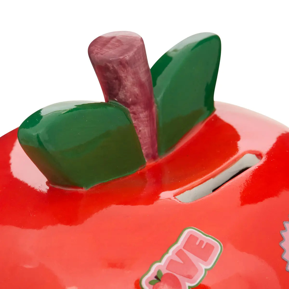 Tirelire Enfant Pomme Chacha 13x13x13 cm Rouge