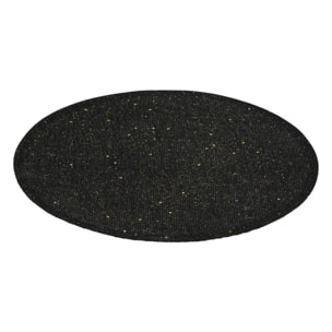 Set de table effet jute 38cm noir