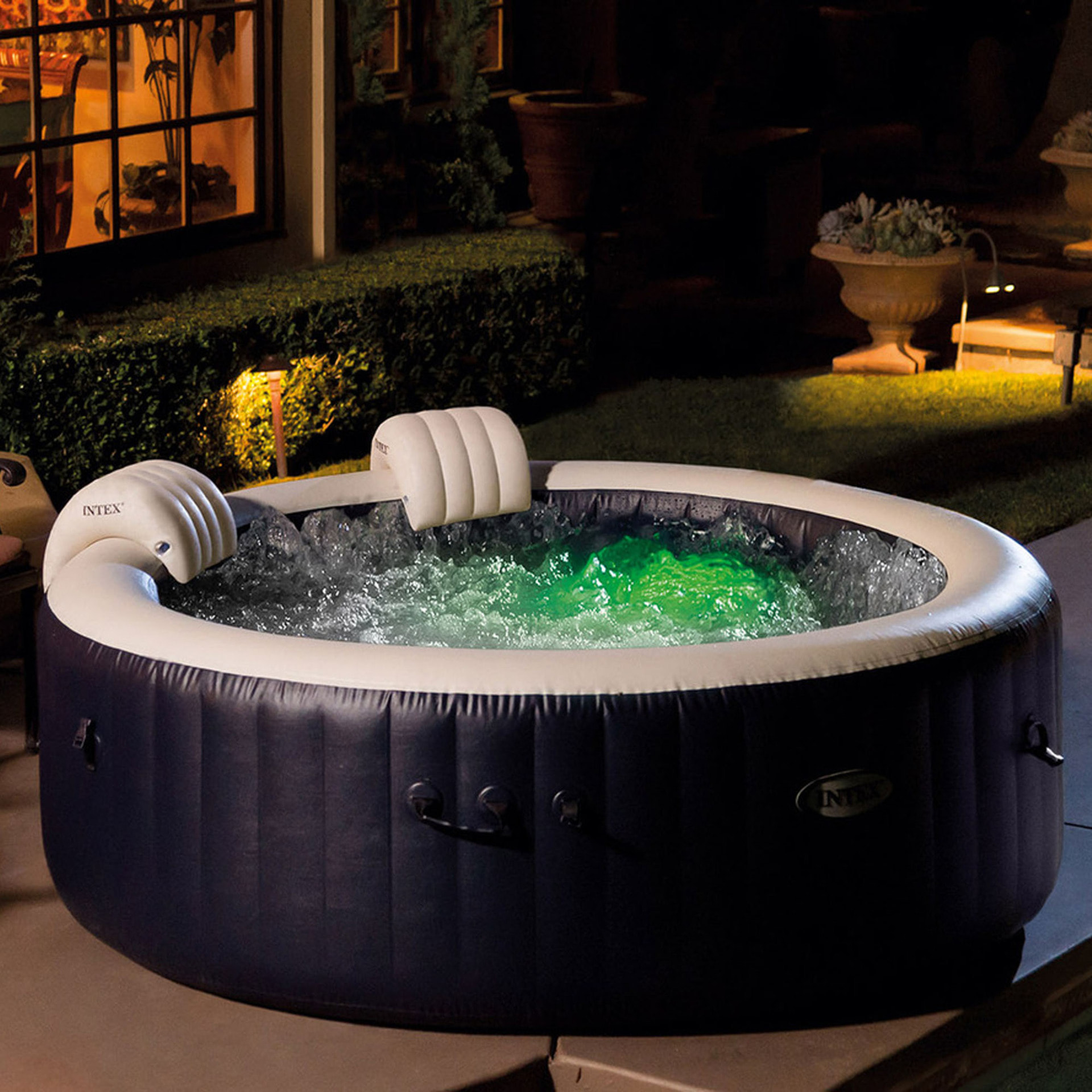 Intex PureSpa Bubble Massage Navy, 4 posti, ⌀ 196x71 cm