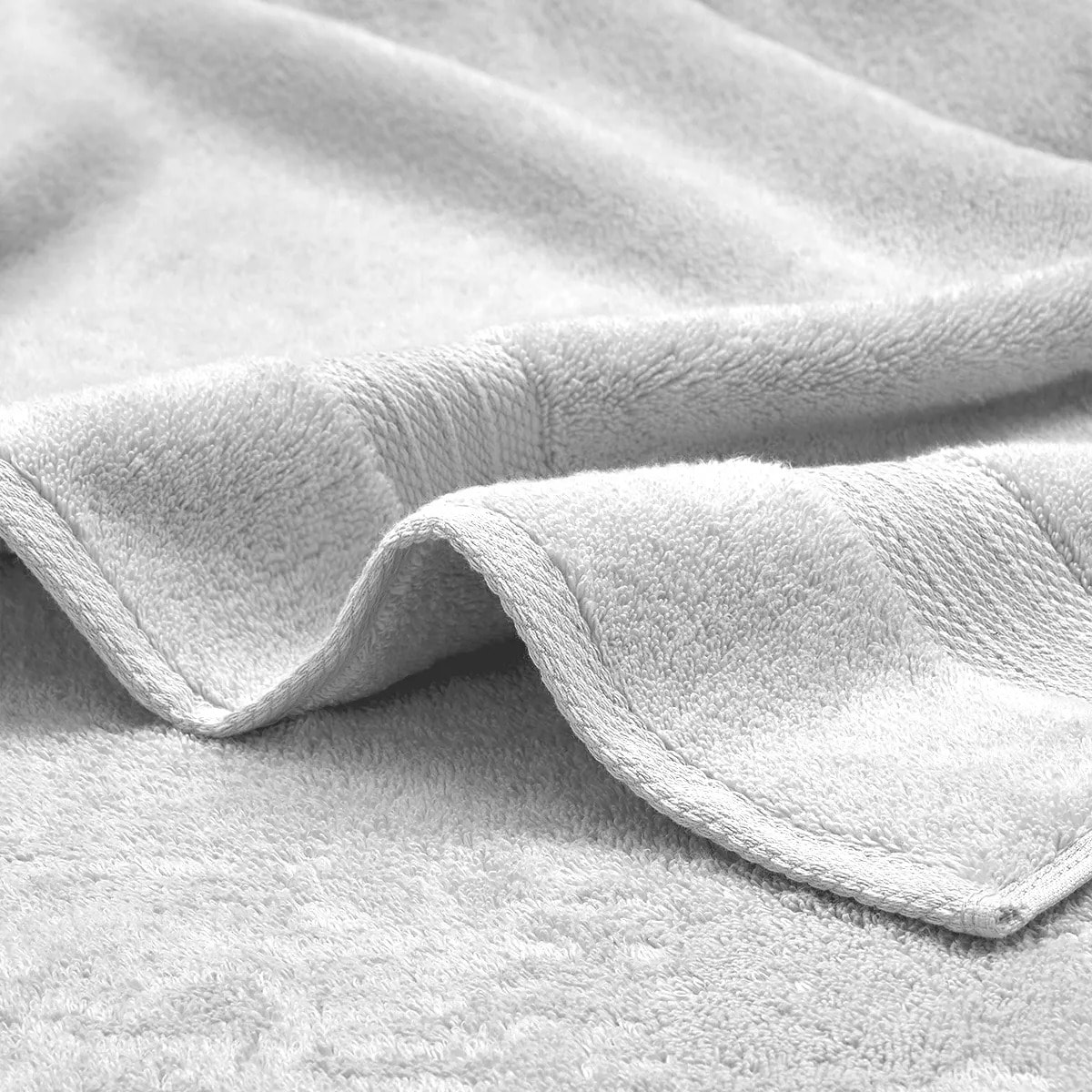 Drap de bain pur coton 550 g/m² uni blanc Elea blanc